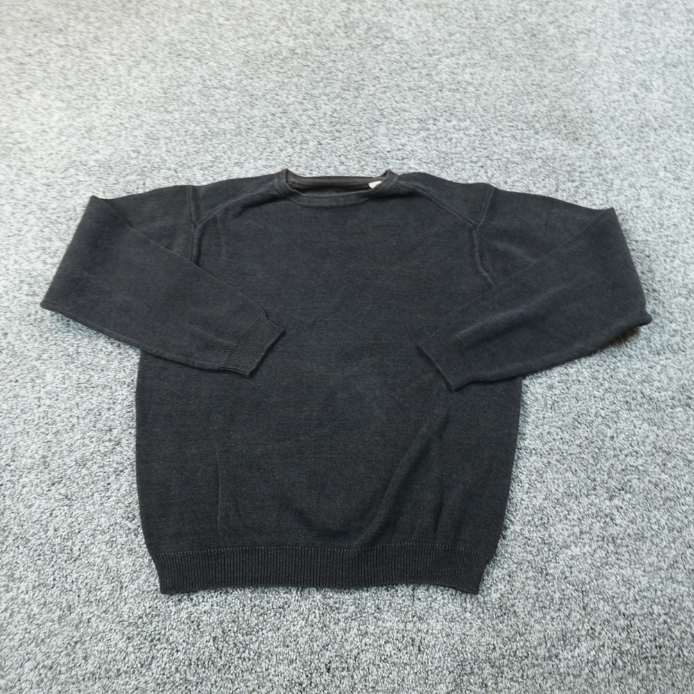 Tommy Bahama Sweater Womens M Black Silk Blend Crewneck Pullover Knit Sweatshirt